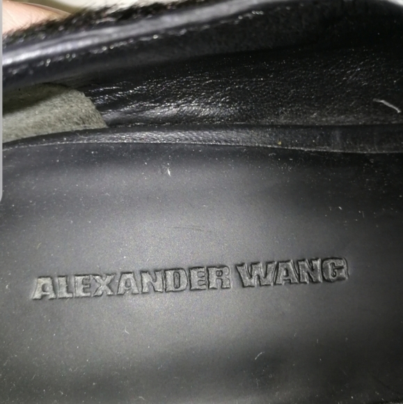 ALEXANDER WANG Black Pony Hair Derby Shoes Size 6/7 - Picture 8 of 8